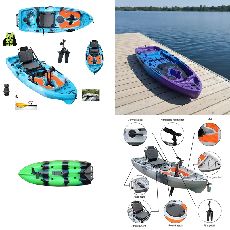 Fishing Kayak Pedal Drive - Vicking Ocean Single Sit-On-Top HDPE Plastic