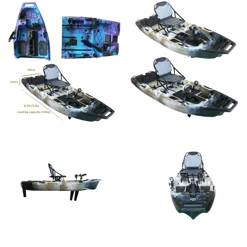 8ft Modular Single Seat Fin Pe - Fishing Kayak Pedal Drive 评论和价格
