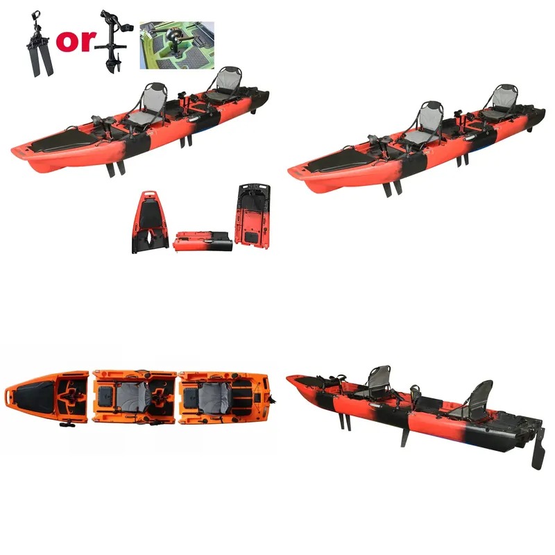 Hot Sale 14FT 2-Person Double  - Fishing Kayak Sit On Top 评论和价格