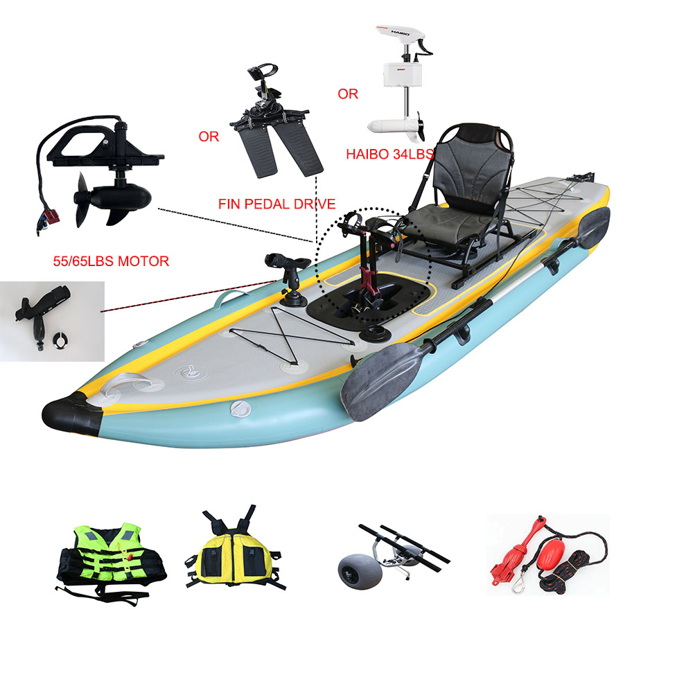 Pedal Propulsion Foldable Infl - Fishing Kayak Sit On Top 评论和价格