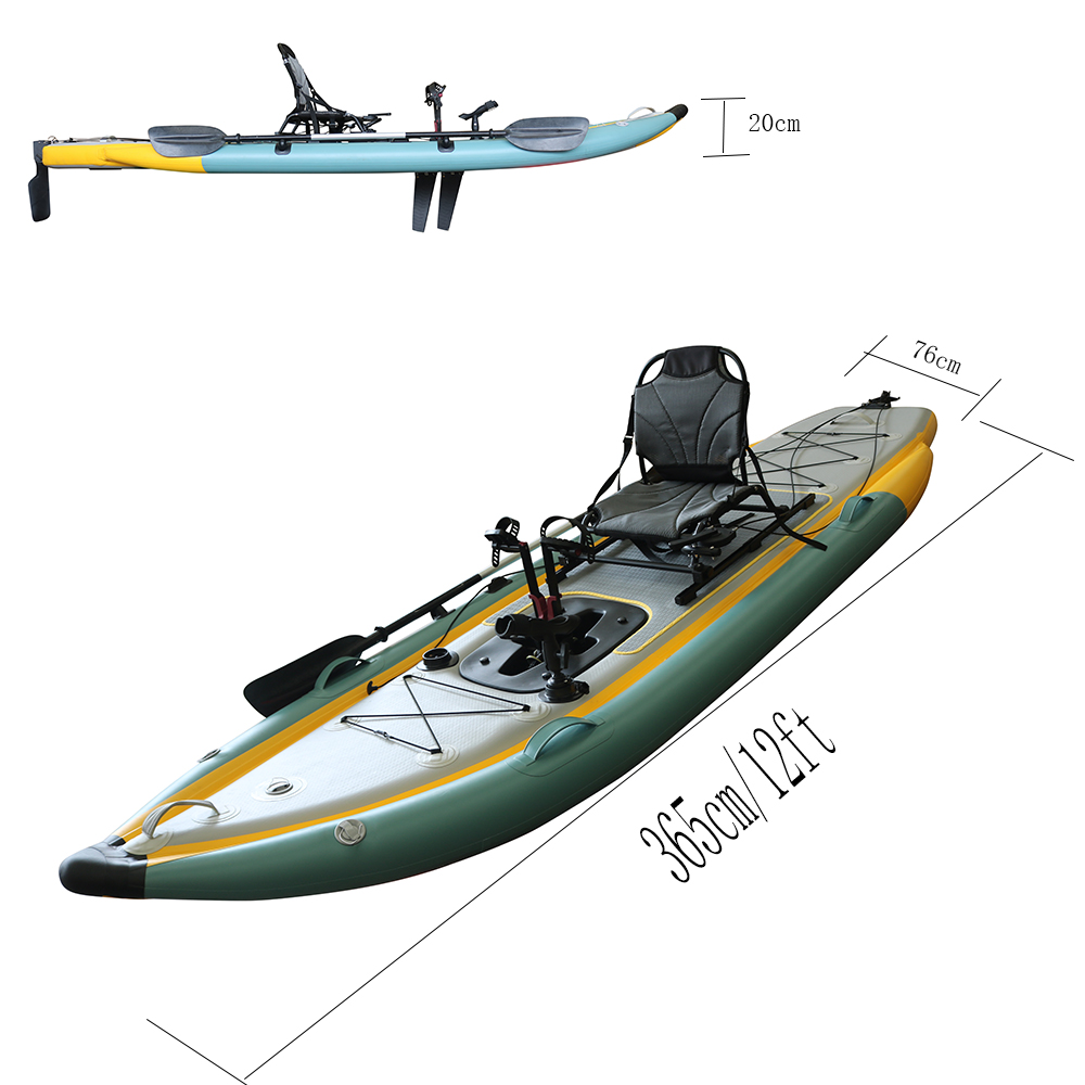 Pedal Propulsion Foldable Infl - Fishing Kayak Sit On Top 评论和价格