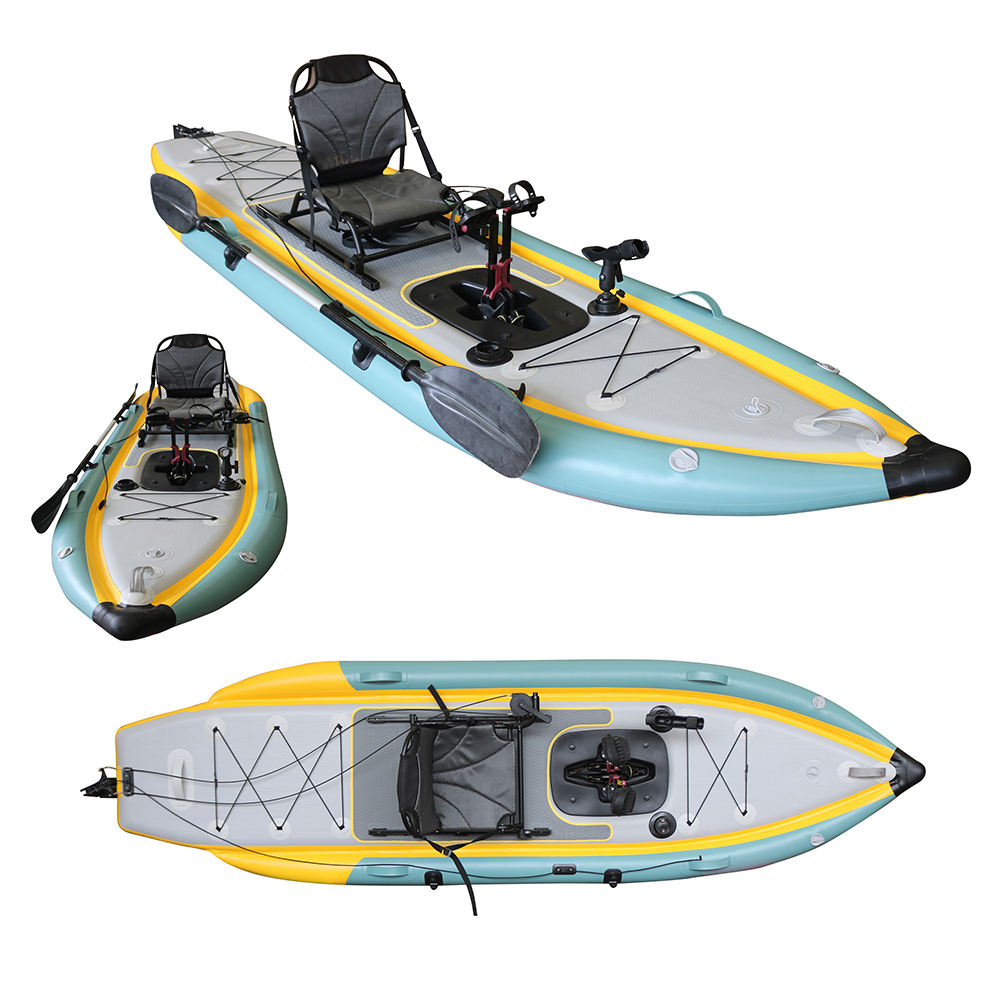 Pedal Propulsion Foldable Infl - Fishing Kayak Sit On Top 评论和价格