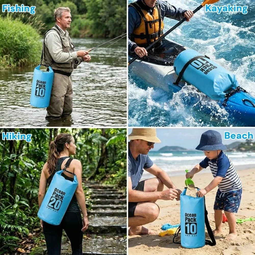 500D Waterproof Dry Bag Floati - Fishing Kayak Storage Bag 评论和价格