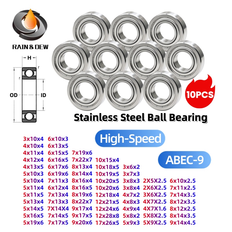 10PCS Stainless Steel Ball Bea - Abu Garcia Reel Revo 评论和价格